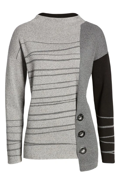 Shop Nic + Zoe Toggled Stripe Sweater In Multi