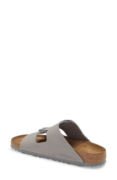 Shop Birkenstock Arizona Big Buckle Slide Sandal In Dove Gray