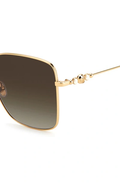 Shop Jimmy Choo Hesters 59mm Gradient Square Sunglasses In Gold Havana / Brown Gradient
