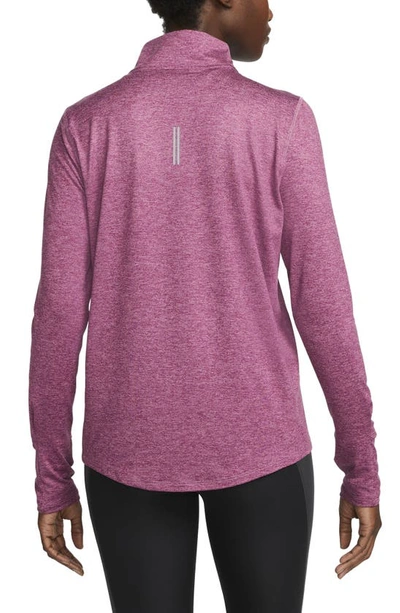 Shop Nike Element Half Zip Pullover In Sangria/ Bordeaux/ Heather