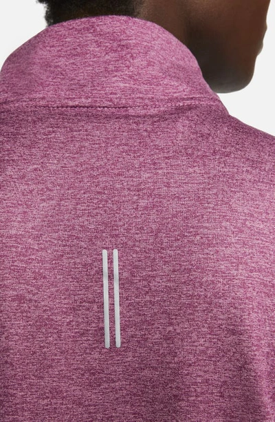 Shop Nike Element Half Zip Pullover In Sangria/ Bordeaux/ Heather