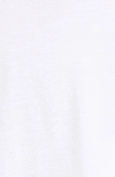 Shop Frame Le High Rise V-neck Organic Pima Cotton T-shirt In Blanc