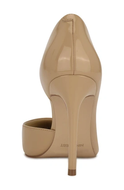 Shop Nine West Folowe Half D'orsay Pump In Light Natural Patent