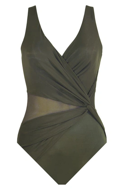 Shop Miraclesuit Illusionists Circe One-piece Swimsuit In Olivetta Green
