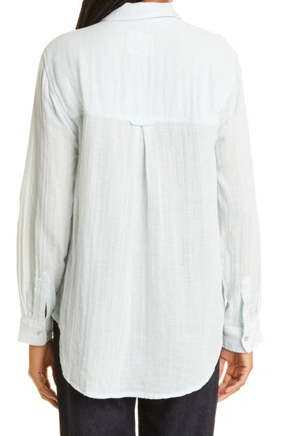 Shop Rails Ellis Cotton Button-up Shirt In Sky