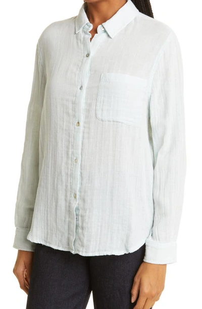 Shop Rails Ellis Cotton Button-up Shirt In Sky