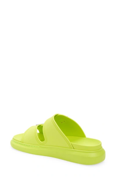 Shop Alexander Mcqueen Oversize Slide Sandal In Lime