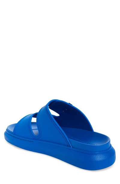 Shop Alexander Mcqueen Oversize Slide Sandal In Blue