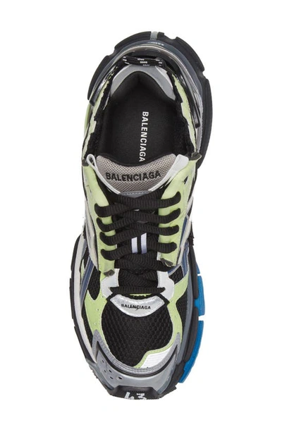 Shop Balenciaga Runner Sneaker In Green/ Blue/ Grey