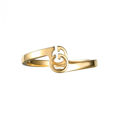 古驰RUNNING G系列经典双G设计简约18K黄金女士戒指