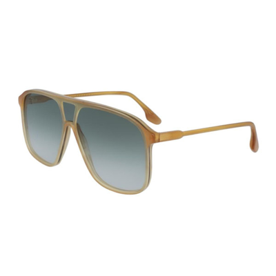 Shop Victoria Beckham Ladies Brown Square Sunglasses Vb156s 772 60 In Brown,green