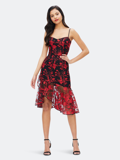 Shop Dress The Population Cantrelle Dress In Red