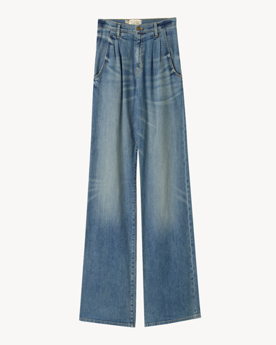 Shop Nili Lotan Flora Trouser Jean In Faded Wash