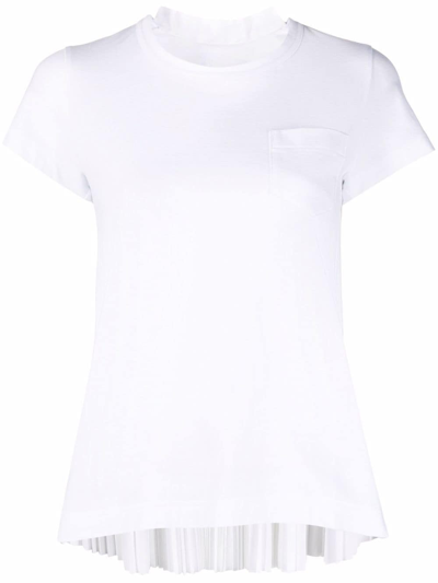 Shop Sacai Cotton T-shirt In White