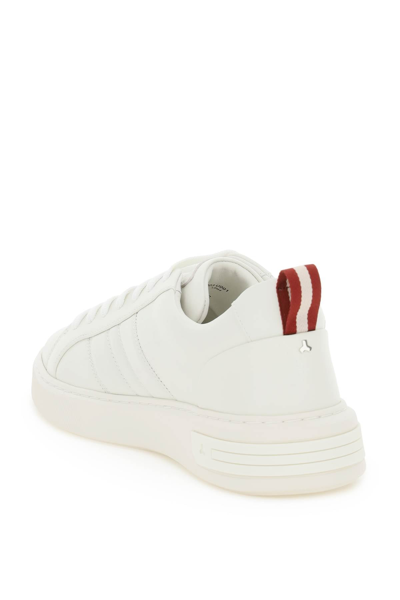Shop Bally New Maxim Leather Sneakers In White