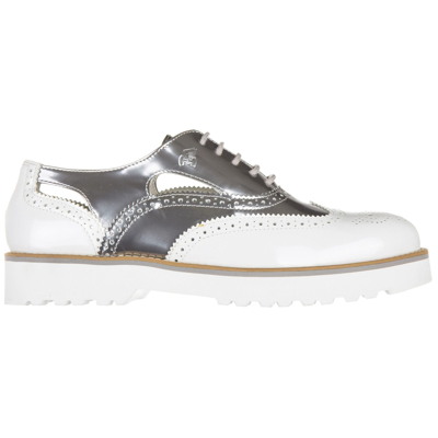 Shop Hogan H259 Brogues In Argento Bianco