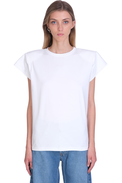 Shop Magda Butrym T-shirt In White Cotton