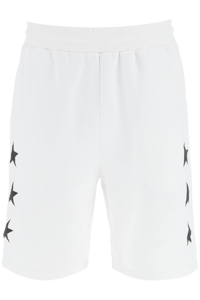 Shop Golden Goose Diego Star Boxing Shorts In Vintage White Black (white)