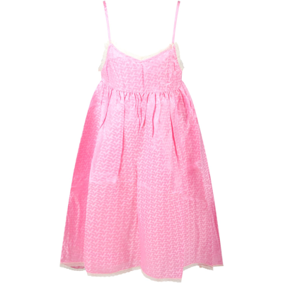 Shop Zadig & Voltaire Pink Dress For Girl With Logos