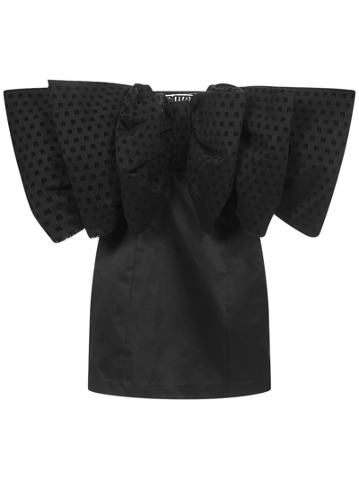 Shop Rotate Birger Christensen Natalie Mini Dress In Black