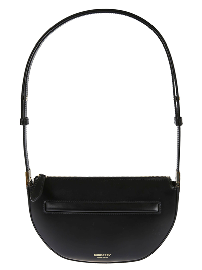 Shop Burberry Olympia Zip Shoulder Bag In Black