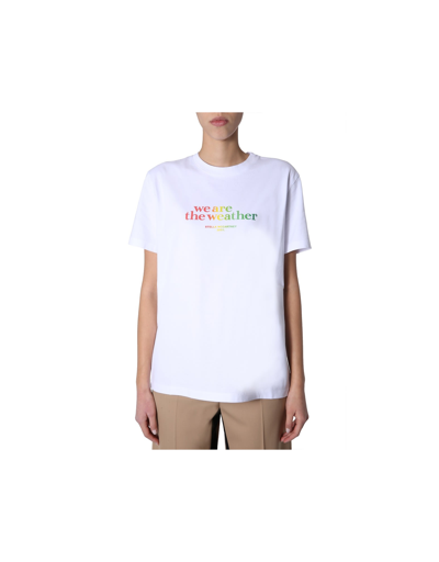 Shop Stella Mccartney Round Neck T-shirt In White