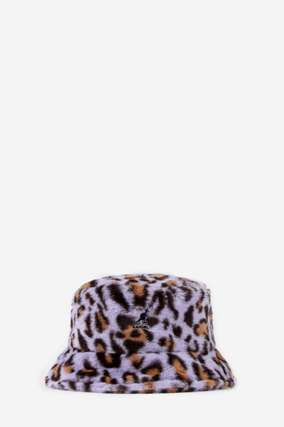Shop Kangol Faux Fur Bucket Hats In Animalier