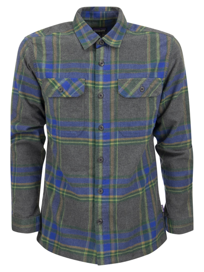 Shop Patagonia Mens Long-sleeved Organic Cotton Midweight Fjord Flannel Shirt In Grey