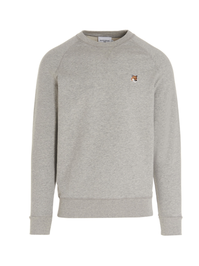Shop Maison Kitsuné Fox Head Sweatshirt In Grey