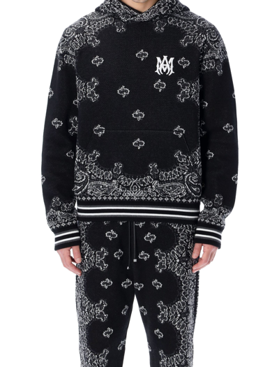 Shop Amiri Bandana B-ball Hoodie In Black