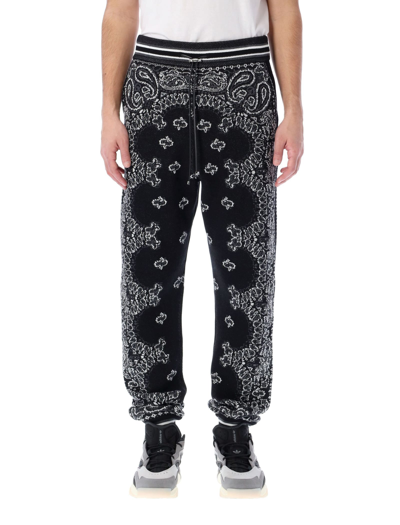 Shop Amiri Bandana B-ball Sweatpants In Black