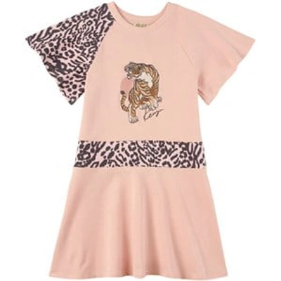 Shop Kenzo Kids Pink Leopard Print Dress