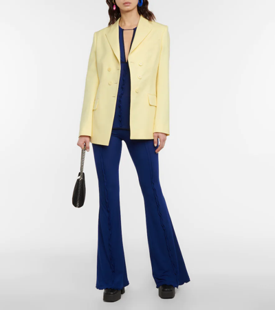 Shop Stella Mccartney Wool Blazer In Sherbet Yellow