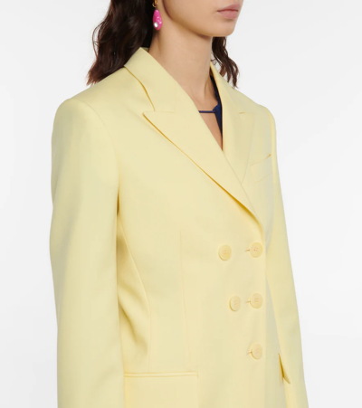 Shop Stella Mccartney Wool Blazer In Sherbet Yellow