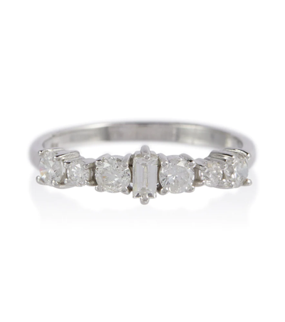 Shop Ileana Makri Rivulet 18kt White Gold Ring With Diamonds