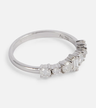 Shop Ileana Makri Rivulet 18kt White Gold Ring With Diamonds