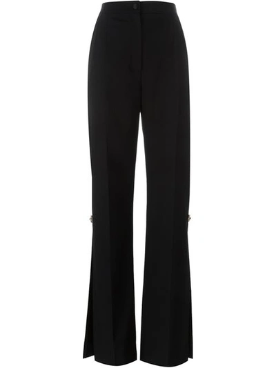 Dolce & Gabbana Embellished Wool Trousers In Black