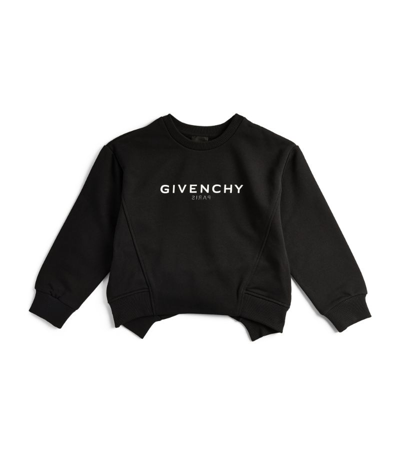 Shop Givenchy Kids Cotton Logo Sweatshirt (4-14 Years) In Black