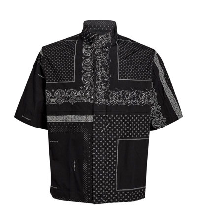 Shop Givenchy Bandana Print Shirt In Black