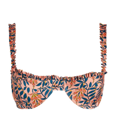 Shop Agua By Agua Bendita Printed Agraz Bikini Top In Multi