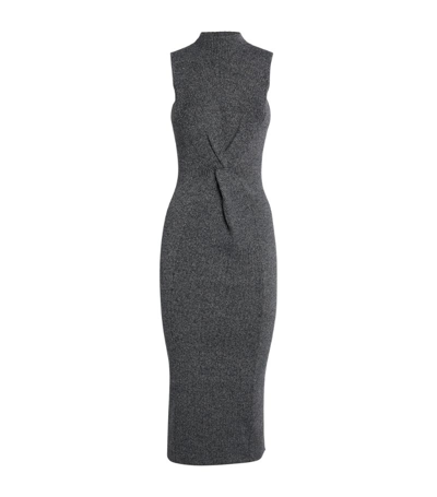 Shop Acler Brandon Midi Dress In Grey