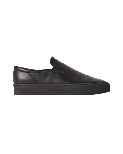 Shop The Row Marie Leather Slip-on Sneakers In Black