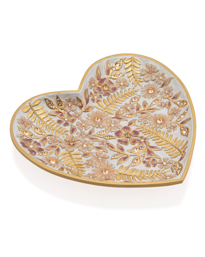 Shop Jay Strongwater Boudoir Floral Heart Trinket Tray