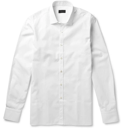 Shop Lanvin Slim-fit Cotton-poplin Shirt