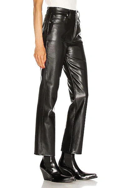 Agolde Lyle Recycled Leather Straight Leg Jeans In Detox
