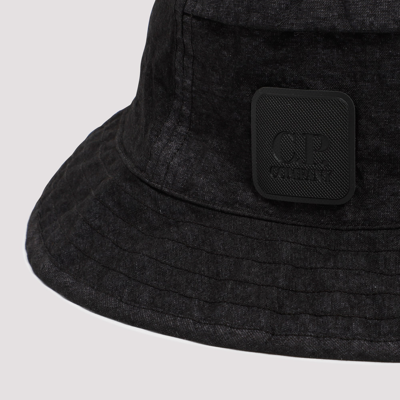 Shop C.p. Company Metropolis Bucket Hat In Black