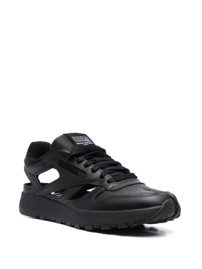 Shop Maison Margiela X Reebok Signature Tabi-toe Sneakers In Black