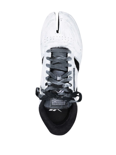 Shop Maison Margiela X Reebok X Reebok Classic Leather Tabi Decortique Sneakers In White