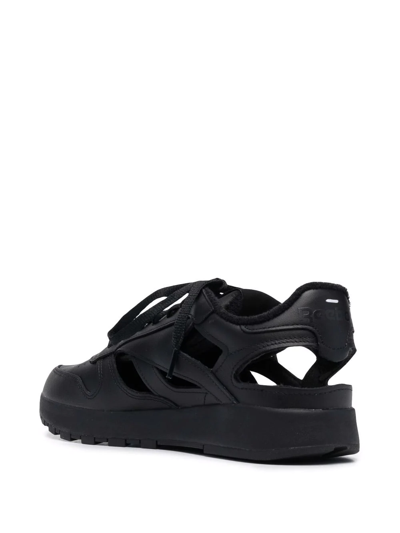 Shop Maison Margiela X Reebok X Reebok Classic Leather Tabi Decortique Sneakers In Black