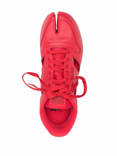 Shop Maison Margiela X Reebok Signature Tabi-toe Sneakers In Red